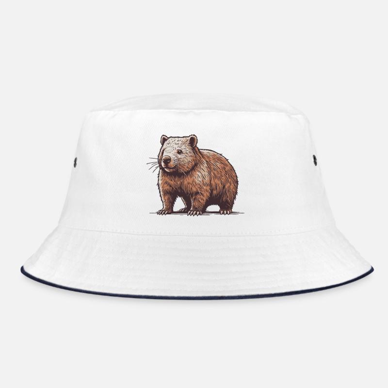 Wombat - Bucket Hat - Weiß/Navy