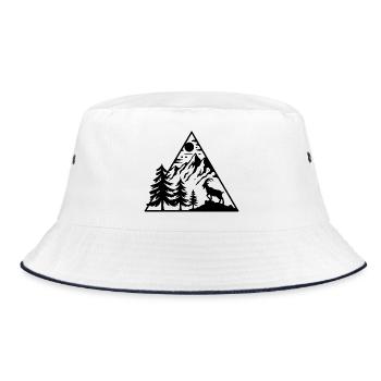 Alps Mountains Capricorn - Bucket Hat - white/navy - Front