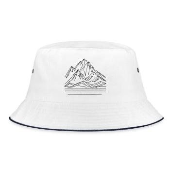 Montagnes majestueuses – Design minimaliste de la nature - Bob - blanc/marine - Devant