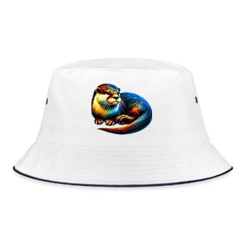 Otter - Bucket Hat - Weiß/Navy - Vorne