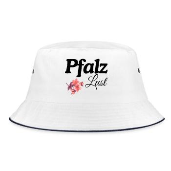 Pfalzblüte - Bucket Hat - Weiß/Navy - Vorne