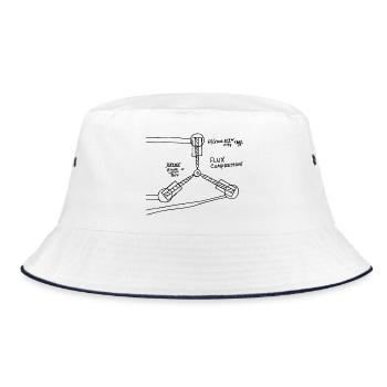 Flux Compression - Bucket Hat - white/navy - Front