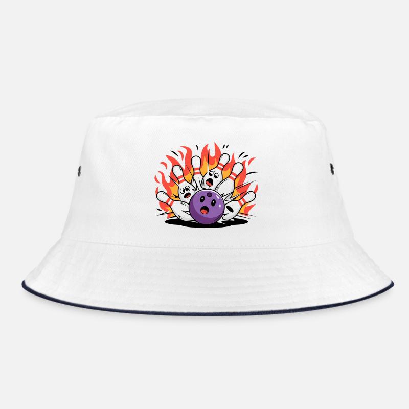 Bowling zerstört Bowling Bowling - Bucket Hat - Weiß/Navy