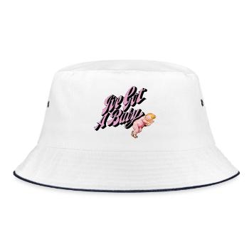 J’ai un bébé style rétro rose - Bob - blanc/marine - Devant