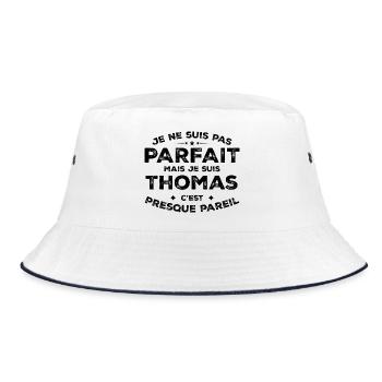 Thomas Un Prénom, Une Attitude L’Humour Thomas - Bob - blanc/marine - Devant