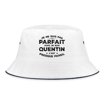 Quentin Un Prénom, Une Attitude L’Humour Quentin - Bob - blanc/marine - Devant