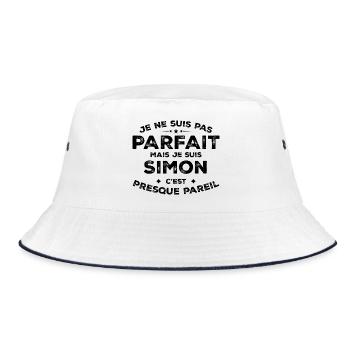 Simon Un Prénom, Une Attitude L’Humour Simon - Bob - blanc/marine - Devant