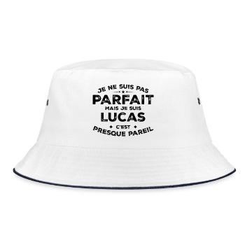 Lucas Un Prénom, Une Attitude L’Humour Lucas - Bob - blanc/marine - Devant