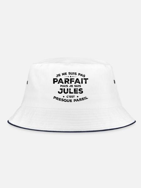 Jules A first name, an attitude Jules Humour - Bucket Hat - white/navy - Front