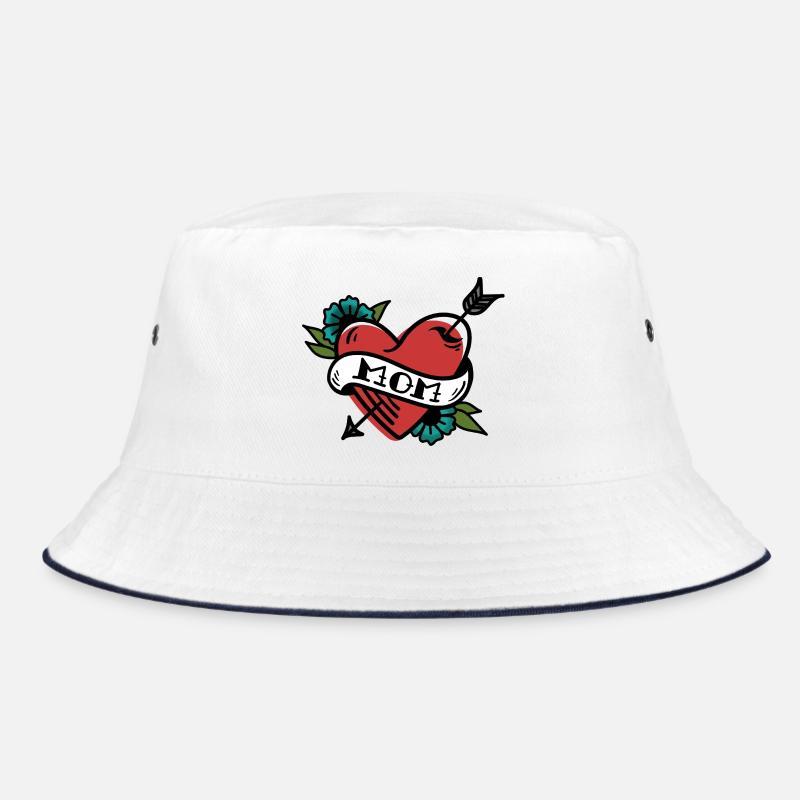 Mutterherz Banner Tattoo Bucket Hat