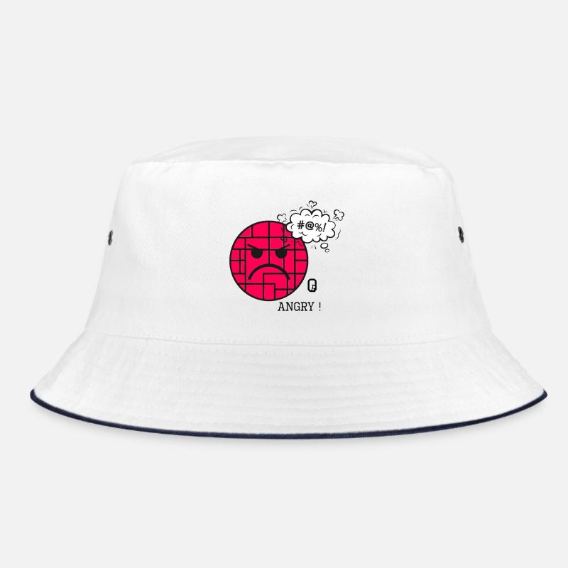 Angry with Wall Pattern and Frustration Expression Bucket Hat
