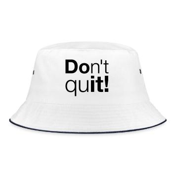Motivation Don't quit do it - Bucket Hat - white/navy - Front