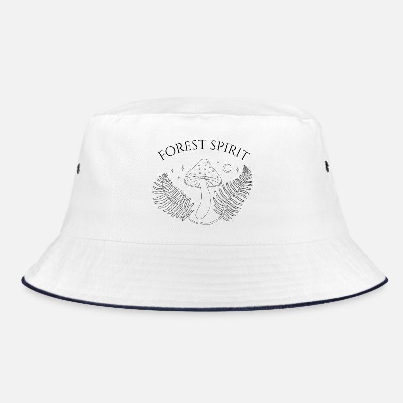 Forest spirit, mushroom and fern Bucket Hat