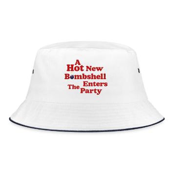 Bombshell Enters the Party - Bucket Hat - white/navy - Front