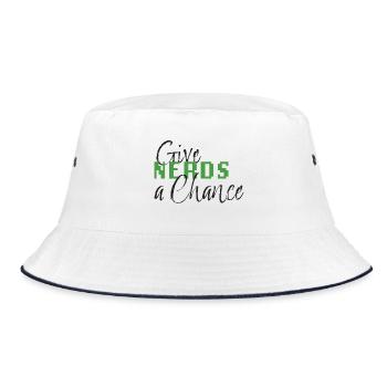 Give Nerds a Chance - Bucket Hat - white/navy - Front