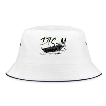 PTSM Veteranen-Style - Bucket Hat - Weiß/Navy - Vorne