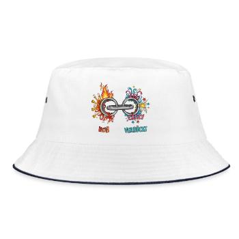 Hot & Crazy - Bucket Hat - white/navy - Front