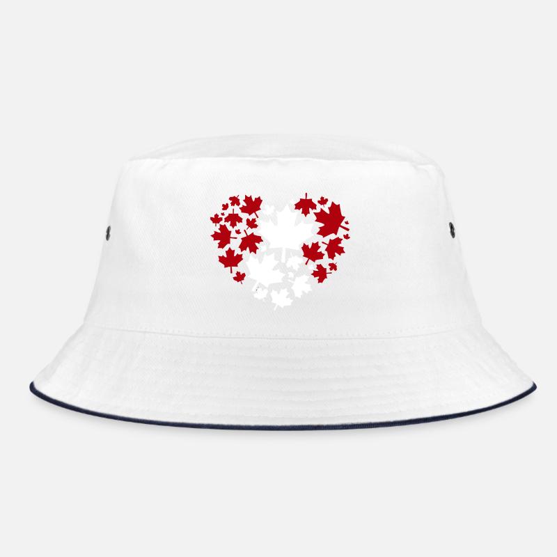 Ahornblatt Herzmuster Bucket Hat