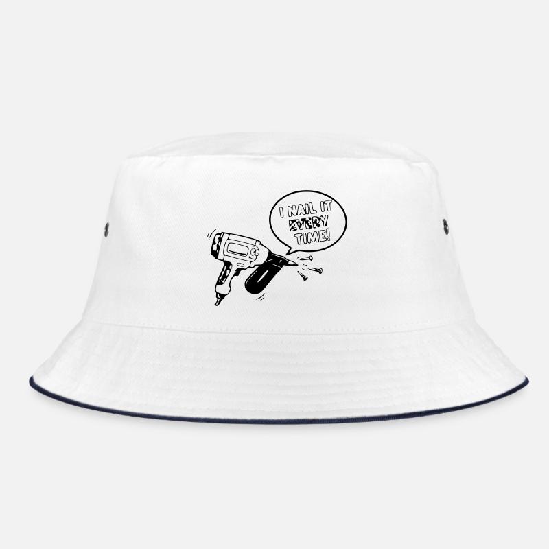 Humorous toy design with nail tool Bucket Hat