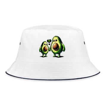 Avocouple Holding It Together - Bucket Hat - white/navy - Front