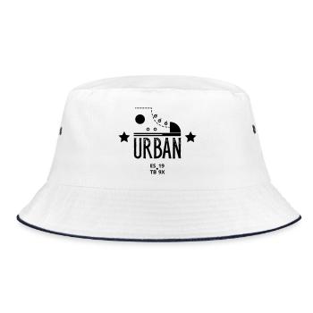 Urban Shoe Graphic Design With Stars and Text Art - Bob - blanc/marine - Devant