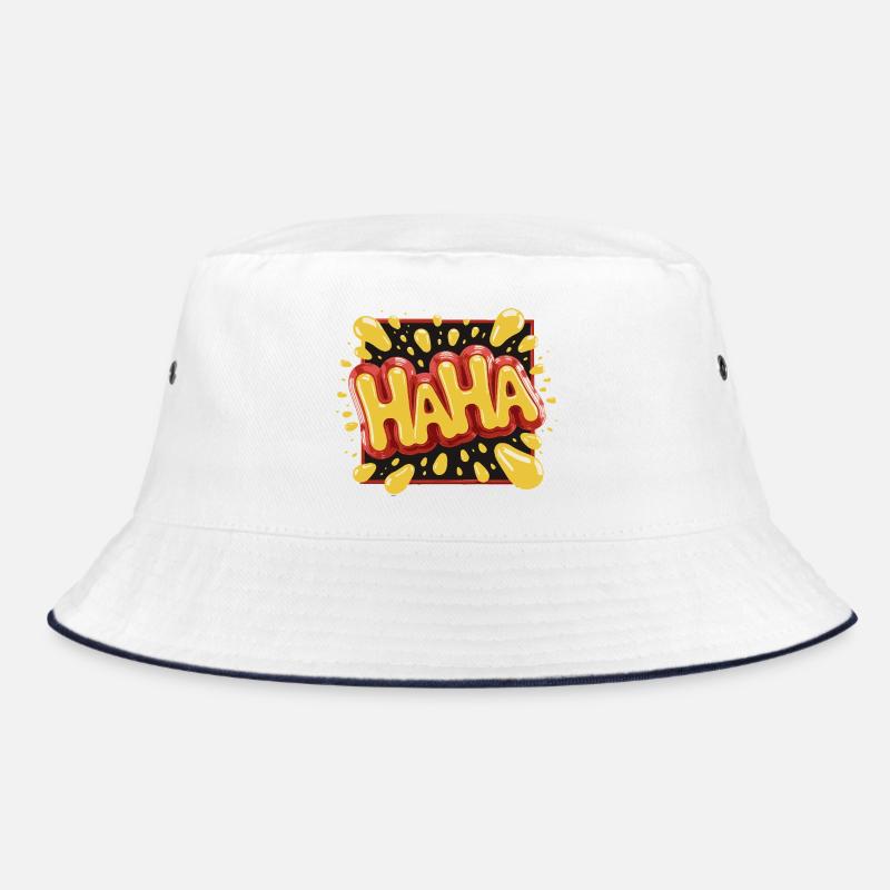 Lebhaftes Haha-Design im Comic-Stil Bucket Hat