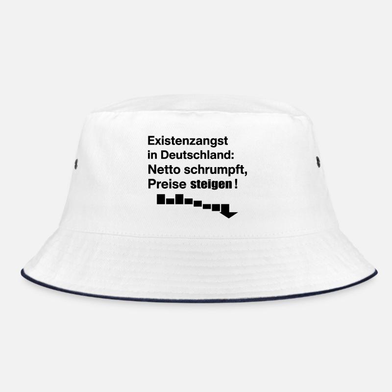 Existential fear in Germany - Bucket Hat - white/navy