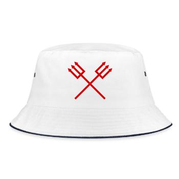 Trident - Bucket Hat - white/navy - Front