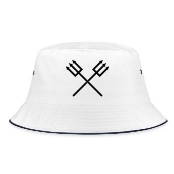 Trident - Bucket Hat - white/navy - Front