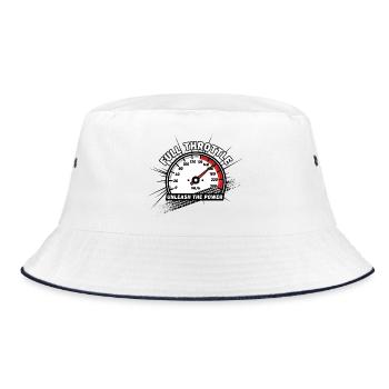 Full Throttle: Unleash The Power - Bucket Hat - white/navy - Front