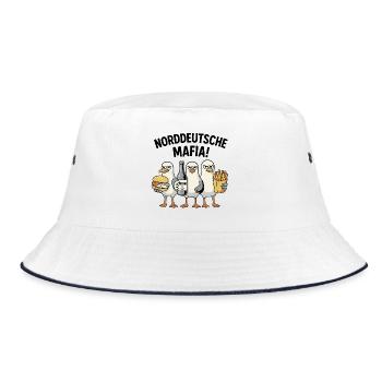 North German Mafia - Bucket Hat - white/navy - Front
