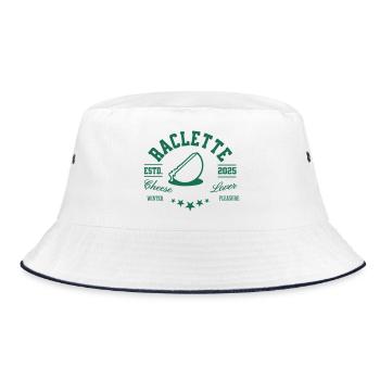 Raclette Blason style université - Bob - blanc/marine - Devant