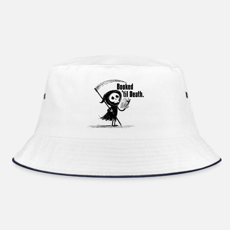 Booked ’til Death | Funny Grim Reaper Reading  Bucket Hat