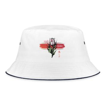 Rebirth Tulip Art - Bucket Hat - white/navy - Front