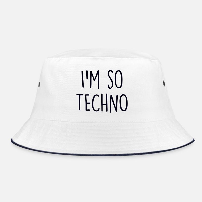 Techno lover - Bucket Hat - Weiß/Navy