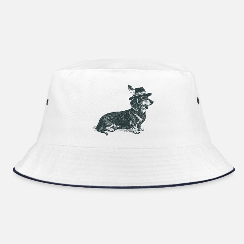 Dachshund with hat Bucket Hat