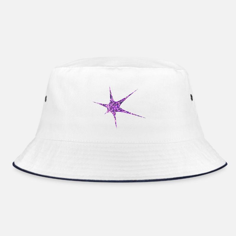 Purple Glitter Starburst Sparkle Bucket Hat