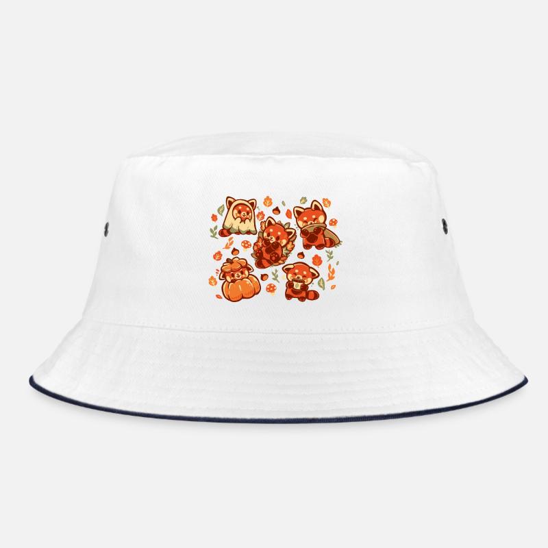 Panda roux Automne - Bob - blanc/marine