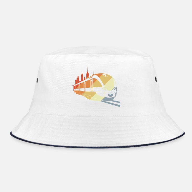 Vintage Eisenbahn Skizze Bucket Hat