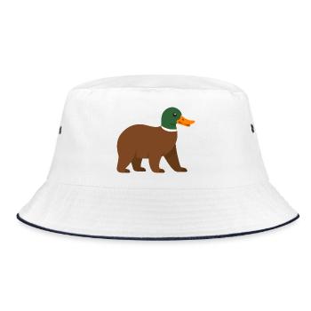 Le canard ours - il a du bec !  - Bob - blanc/marine - Devant