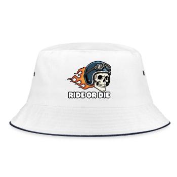 Ride ou le casque Skull - Bob - blanc/marine - Devant