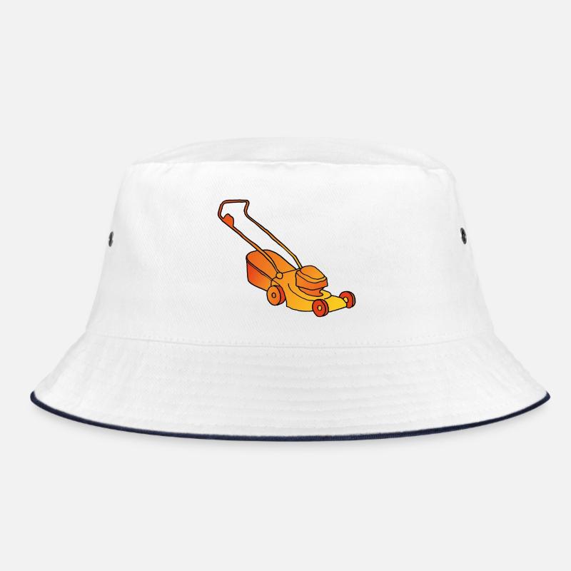 Rasenmäher - Bucket Hat - Weiß/Navy