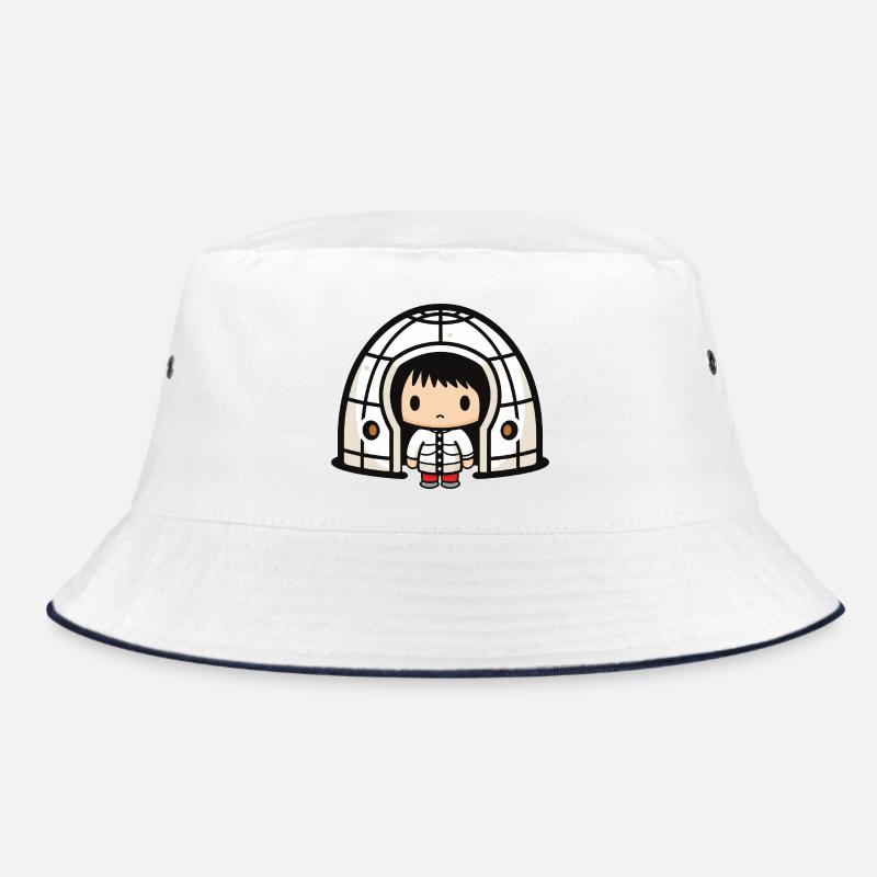 Winter Eskimo Iglu Comic Bucket Hat
