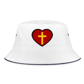 Croix et cœur - Bob - blanc/marine - Devant