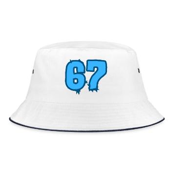 67 Numéro Bleu Bas-Rhin Design Minimaliste Meme - Bob - blanc/marine - Devant
