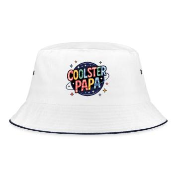 Coolest Dad - Imprimé papa rétro coloré - Bob - blanc/marine - Devant