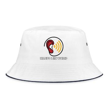 Ear and hearing aid - Bucket Hat - white/navy - Front