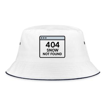 404 Snow not found - Bucket Hat - white/navy - Front