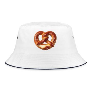 Brezel - Bucket Hat - Weiß/Navy - Vorne