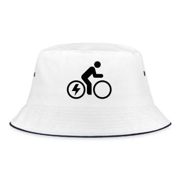 Vélo électrique, vélo électrique, tour à vélo - Bob - blanc/marine - Devant